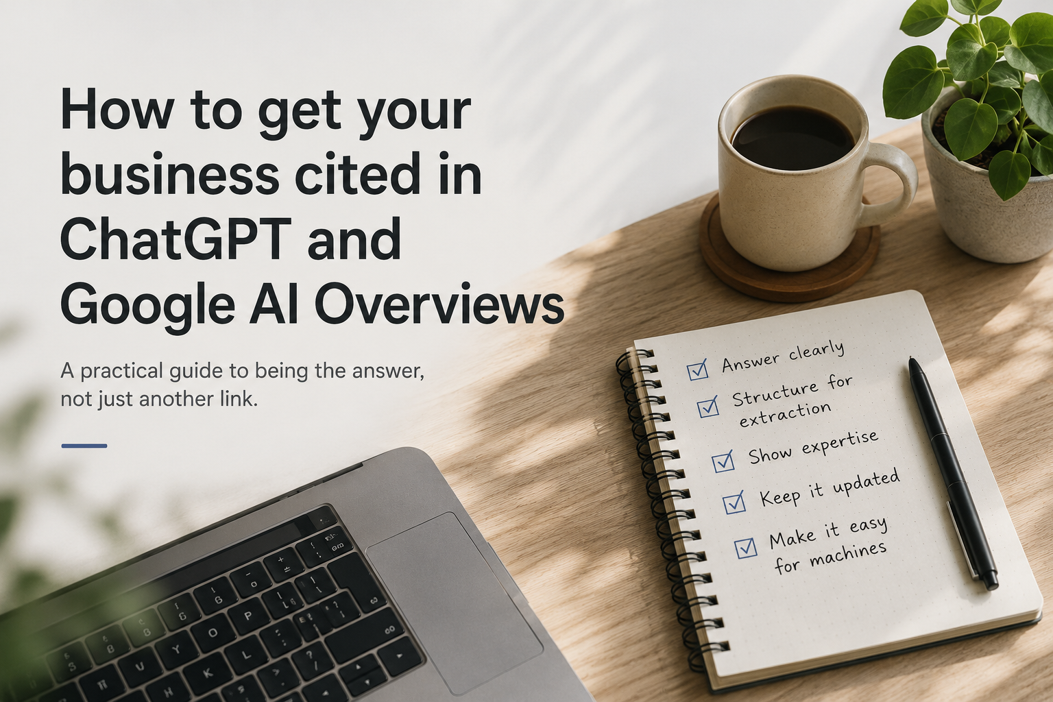 How to get your business cited in ChatGPT and Google AI Overviews (a 2026 guide for Belgian SMEs)